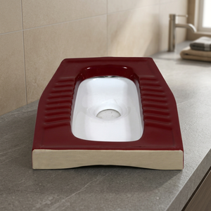 Vistaar Premium Double Red Brandy Squatting Pan-WC de toilette en céramique de l'Est élégant à bas prix - Product Image 2