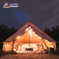 Tentes en toile pour l'extérieur, quatre saisons, avec poêle à bois, tente dôme de camping, tente de glamping de luxe, yurtes à vendre