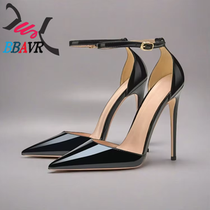 Sandales à talons pour femme ODM/OEM, escarpins à bout pointu de 12 cm, talon fin, bout ouvert, chaussures d'été - Product Image 2