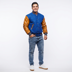 Custom Winter Varsity <b>Men's</b> <b>Jackets</b> High Quality 100% Cotton Breathable Front Logo Latest Design Canvas Fabric Letterman Style - Product Image 1