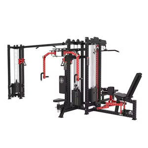Máquina <span class=keywords><strong>de</strong></span> Gimnasio Multifuncional <span class=keywords><strong>de</strong></span> Acero <span class=keywords><strong>de</strong></span> 5 Estaciones para Entrenamiento <span class=keywords><strong>de</strong></span> Fuerza - Características <span class=keywords><strong>de</strong></span> Seguridad para <span class=keywords><strong>Ejercicios</strong></span> <span class=keywords><strong>de</strong></span> Piernas, Brazos, Musculación y Pecho - Product Image 1