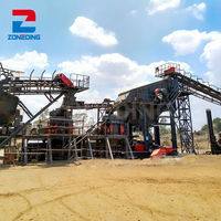 Station de concassage de carrière en vente chaude d'usine, ligne de production de sable, concasseur à mâchoires pour gravier de granit