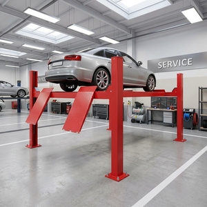 Lève-voiture hydraulique 4 poteaux avec aligneur <span class=keywords><strong>de</strong></span> roues et petit élévateur intégré - Product Image 2