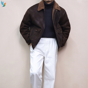 Giacca di camoscio invernale da uomo oversize Casual in camoscio da uomo - Product Image 5