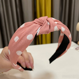 Bandeaux noués à pois vintage pour femmes et filles, bandeau torsadé antidérapant pour femmes et filles, bandeau d'<span class=keywords><strong>Halloween</strong></span> et de Noël - Product Image 4