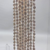 Chaîne de perles de haute qualité O'Din, qualité AAA, 8-9 mm, ovales, baroques, perles d'eau douce naturelles blanches, pour la création de bijoux DIY