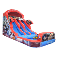 Toboggan Goflable commercial Spiderman Kids Jumper Château de saut gonflable en PVC Maison de rebond et toboggan aquatique