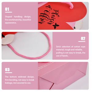 Commercio all'ingrosso di lusso personalizzato logo rosa scarpe boutique regalo shopping di carta cartone sacchetti di imballaggio con manico per il <span class=keywords><strong>negozio</strong></span> di compleanni - Product Image 3