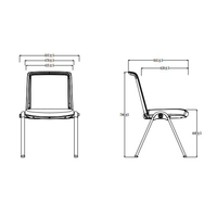 Chaise de bureau avec tablette d'écriture Chaise de laboratoire de formation scolaire en maille durable Chaise de travail