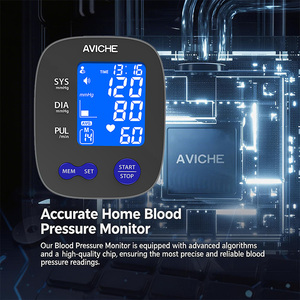 Monitor Digital de Pressão Arterial Elétrico de Braço AVICHE HD10 Japão com Braçadeira Grande de 22-42cm e Cabo de Alimentação USB - Product Image 3