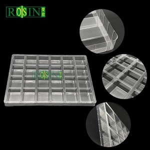 Tùy Chỉnh 24 Khoang Cấp Thực Phẩm Vật Nuôi Nhựa Nguyên Liệu Sô Cô La Container Màu Sắc Trong Suốt Kẹo Sô Cô La Khay Vỉ - Product Image 5