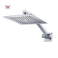 Prix d'usine Pommeau de douche carré de 9 pouces en ABS avec filigrane WELS pour salle de bain, effet pluie