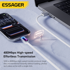 Cable de Carga Rápida ESSAGER ES-X81 USB a Tipo C para Teléfono Móvil, 1.<span class=keywords><strong>2</strong></span> <span class=keywords><strong>Metros</strong></span>, para Samsung, OnePlus, Realme, Oppo - Product Image 6