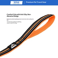Laisse pour chien en nylon transfrontalière, nouvelle, avec poignée confortable et sangle réfléchissante, modèle U3001, Chine, sans motif/décoration, en stock, vente en gros