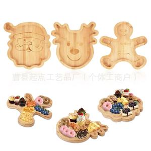 Starting Point Bamboo Wooden Santa Reindeer Gingerbread <b>Tray</b> 29.8cm Decorative Serving <b>Tray</b> For <b>Snacks</b> And Food - Product Image 5