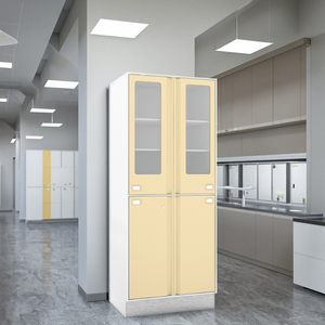 Tủ đựng dụng cụ vô trùng hiện đại 810mm, mặt kính trưng bày, phần dưới bằng thép không gỉ, đa chức năng, dùng cho bệnh viện - Product Image 6