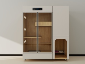 Vendita calda su ordinazione piccolo animale domestico casa interna del gatto Villa case del gatto Cabinet case gabbie - Product Image 4