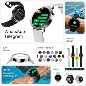 นาฬิกาข้อมือ Ai Watch N5 หลายสี หน้าปัดทรงกลม พร้อมการแจ้งเตือนข้อความ ติดตามกิจกรรม ตรวจสอบการนอนหลับ นาฬิกาข้อมือเพื่อสุขภาพ - Product Image 5