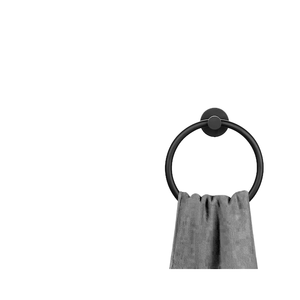 Toallero de Pared Minimalista Negro de 8 Pulgadas, de Aleación de Zinc Resistente al Óxido, Accesorio de Baño, Barra para Toalla Individual - Product Image 1