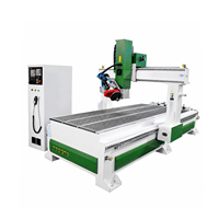 Fresadora CNC de 4 Ejes Jinan Mosencnc con Cabezal Giratorio de 180 Grados, Motor de Husillo ATC de 9kW, Mesa de Vacío para Máquina de Tallado de Madera 3D 1325