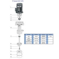 Pompe chimique verticale de circulation d'acide Pp Frpp de galvanoplastie de Nickel résistant aux alcalis de Transcend