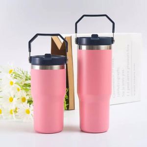 แก้วน้ำสแตนเลสสุญญากาศแบบมีหูจับ ขนาด 30 ออนซ์ สำหรับกาแฟ ชา และเครื่องดื่มกลางแจ้ง - Product Image 5