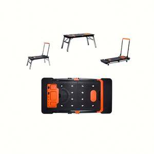 7-in-1 Multi-function Foldable <strong>Workbench</strong> with Wheels, Portable DIY Woodworking Mobile Utility Cart for Outdoor Construction - Product Image 3