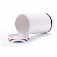 Tube en papier personnalisé imprimé avec couvercle plat pour emballage de desserts, bonbons et cadeaux alimentaires, vente en gros directe d'usine, papier kraft OEM ODM