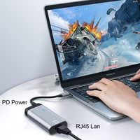 Nouveau Hub USB 3-en-1 60Hz avec Câble Mini DP VGA Femelle Type-C vers RJ45 1000M PD100W et Extension de Données Type-C 2.0 Connecteur HDTV - Offre Spéciale