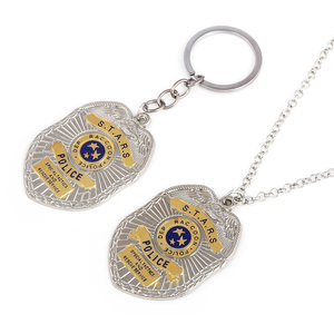 Nuevo estilo Juego Residents Evils Raccoon City Departamento de policía Insignia Metal ESTRELLAS Llavero - Product Image 5