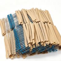 2600 Buah Kit Resistor Film Logam 130 Nilai Toleransi 1% 0.25W 1Ohm-3MOhm untuk Prototipe Elektronik DIY