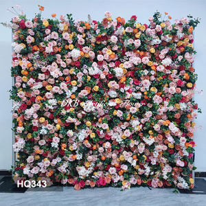 Muro de Flores Artificiales de Seda al por Mayor para Graduación, Boda, Regreso a Clases, Pascua, Decoración del Hogar - Tamaño Personalizable 8ftx8ft Tacto Real - Product Image 3