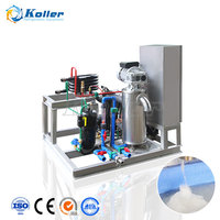 Machine à glace Koller 1 tonne/jour, machine à glace pilée pour projet de refroidissement alimentaire, boîte de pêche utilisée