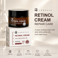 Crème réparatrice au rétinol ARRESAL en gros sous marque privée, 30% AHA, 2% BHA, exfoliante, anti-âge, soin de la peau du visage