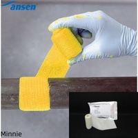 Kit de réparation de tuyaux d'eau, bande de fibre de verre pour l'étanchéité d'urgence des fuites, pour les conduites d'eau froide résidentielles et commerciales