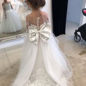Vestido de Princesa con Tutú para Niñas, Vestido de Dama de Honor para Bodas, Estilo Europeo Americano, Vestido de Encaje con Cola para Niña Pequeña, Color Beige Champán - Product Image 1