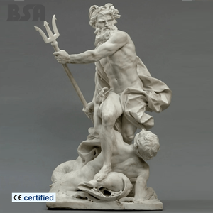 Sculpture classique en marbre personnalisée du célèbre <span class=keywords><strong>Neptune</strong></span> mythologique pour la décoration <span class=keywords><strong>de</strong></span> la cour <span class=keywords><strong>de</strong></span> la villa - Product Image 1