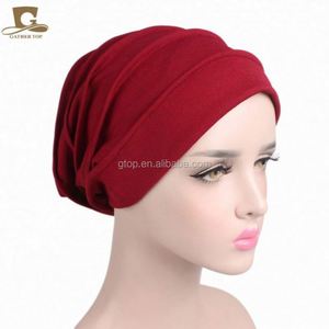 Nouveau bonnet snood ample et décontracté pour femme, taille unique, en coton et polyester, idéal pour la chimiothérapie, le sommeil ou comme turban, couleur unie - Product Image 4