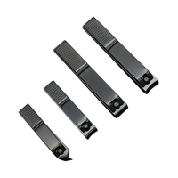 Ensemble de coupe-ongles et ciseaux incurvés en acier inoxydable 5 en 1 avec lime et fourchette, ouverture à mâchoires larges, étui de voyage, boîte cadeau