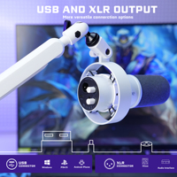 Micrófono Dinámico Profesional FIFINE K688 XLR USB con Cuerpo Metálico para Podcast, Estudio y Streaming