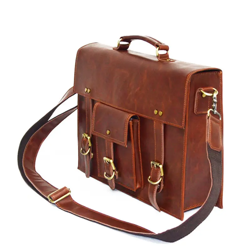 2022 Luxury Custom Genuine Leather Briefcase Bag Fashion Laptop Briefcase Bags for Men