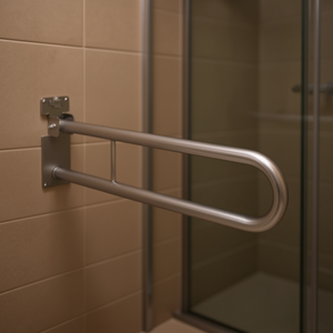 Barra de Apoyo Plegable de 85 cm con Portarrollos de Papel Higiénico, Equipo de Seguridad para Baño - Product Image 3