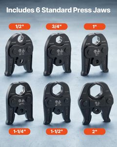 Outil de sertissage électrique 18V Ambull Factory 32KN pour tuyaux en cuivre de 1/2 ", 3/4 ", 1 ", 1-1/4 ", 1-1/2 ", 2 " avec 6 mâchoires VUS - Product Image 2