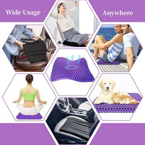 <span class=keywords><strong>Coussin</strong></span> de siège en gel alvéolé pare-balles |   <span class=keywords><strong>Coussin</strong></span> ultra doux de grande taille avec coussinets en gel rafraîchissant et housse rembourrée |   <span class=keywords><strong>Coussin</strong></span> orthopédique - Product Image 3