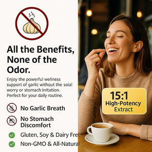 Yaşlandırılmış Sarımsak Ekstresi 300 Kapsül 7500mg Kokusuz Organik Sarımsak Takviyesi Kalp ve Bağışıklık Desteği için Vejetaryen Tamamen Doğal Yumuşak Kapsüller - Product Image 5