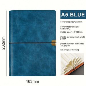 Custom Logo Printing 6 <b>Ring</b> Planner <b>Binder</b> PU Leather Loose Leaf Notebook with Elastic Cord - Product Image 2