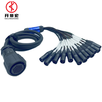 Pabrik OEM Profesional 37pin ke 12 Saluran Fan Tail Male Female Multi-Channel Sound Splitter Video Splitters Converter