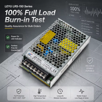 LEYU LRS-150 Serisi 150W Tek Çıkışlı Anahtarlamalı Güç Kaynağı 12V 15V 24V 36V 48V DC Çıkışlı AC-DC Endüstriyel Otomasyon için