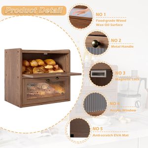 Hộp bánh mì cho nhà bếp Countertop thớt và thép không gỉ bánh mì dao hoàn toàn có thể điều chỉnh kệ - Product Image 4