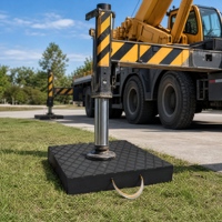 Plaques de stabilisation antidérapantes en UHMWPE pour grues, haute capacité de charge, pour opérations de grues tout-terrain